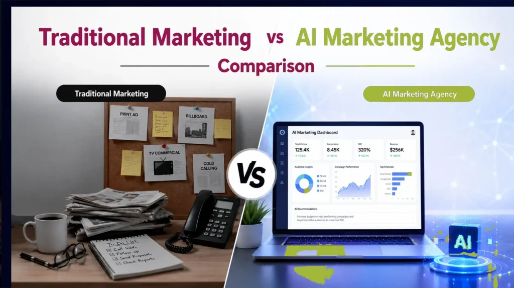 Traditional Marketing vs AI Marketing Agency Comparison